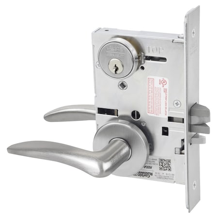 Corbin Russwin Classroom Mortise Lock, DS Lever, A Rose, Satin Chrome ML2055 DSA 626 RH